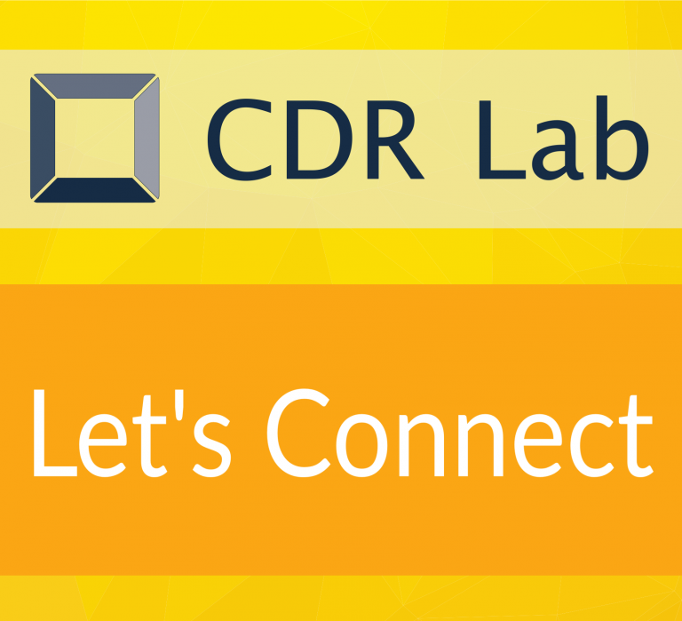 Logo des CDR Labs mit Hinweis auf Eventreihe Let's Connect